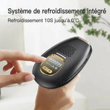 refroidissement rapide intégré - Épilateur IPL KODOLUXE Essentiel KL20 — Lumière Pulsée à Froid