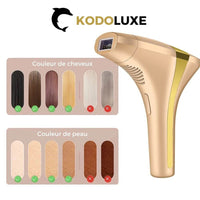 cheveux et peaux compatibles - KODO - KL41 Épilateur IPL 4 en 1 Haut de gamme Indolore - KODOLUXE