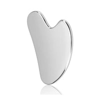 Gua Sha Visage Acier Inoxydable KODOLUXE - forme cœur finition miroir