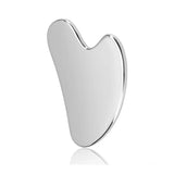 Gua Sha Visage Acier Inoxydable KODOLUXE - forme cœur finition miroir