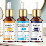 Trio sérums visage HISENRAIN - Vitamine C, Acide Hyaluronique, Rétinol 60ml