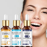 Trio sérums visage HISENRAIN - Vitamine C, Acide Hyaluronique, Rétinol