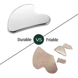 Gua Sha Acier Inoxydable KODOLUXE - durable comparé à la pierre naturelle fragile