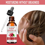 Hydratation sans effet gras avec l'huile de rose musquée sur cheveux