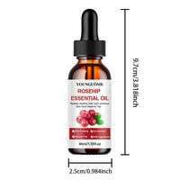 Flacon d'huile de rose musquée 40ml avec dimensions