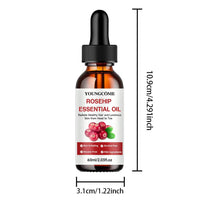 Flacon d'huile de rose musquée 60ml avec dimensions