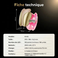 Kodoluxe Opal KLM2 - fiche technique du masque LED