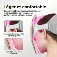 Kodoluxe Opal KLM2 - masque LED léger et confortable, sangles auto-agrippantes
